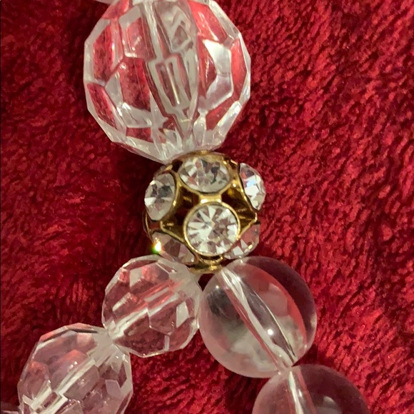 J. Crew festive clear and gold tone noticed two beads have cracks - Picture 8 of 9